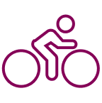 Bicycling exercise icon