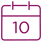 10 days calendar icon