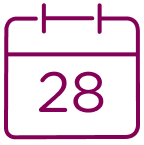 28 days calendar icon