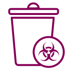 Used needle disposal icon